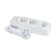 Far F501c 3'lü Grup Priz - 5 Metre Kablo İle Esnek Ve Güvenli Elektrik Bağlantısı