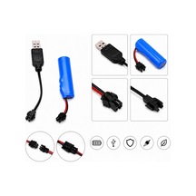 Lexroo 3.7 Volt 500 Mah Şarj Edilebilir Şarjlı Pil Ve Şarj Kablos