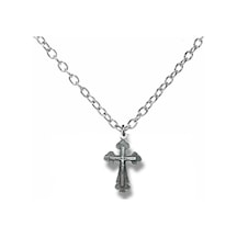 Antik Tasarım Haç Figürlü Unisex Kolye 60 Cm Zincirli, Zamak Metal Vintage Dini Temalı Takı Çok renkli