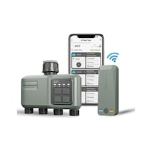 4 Çıkışlı Akıllı Wi-fi & Rf Bahçe Sulama Zamanlayıcısı 4 Bağımsız Bölge Kontrolü, Uzaktan Mobil Kontrol, Ipx5 Su Geçirmezlik, 500m Rf Menzil, Otomatik Programlama