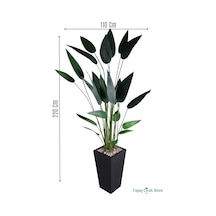 Yapay Çiçek Sitesi Ahşap Saksıda Yapay Starliçe Ağacı 220 Cm Yeşil