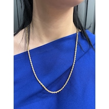 22 Ayar Altın Kaplama Halat Zincir 60 Cm 4 Mm