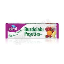4 Adet İdeal Buzdolabı Poşeti Orta 24x33 50'li