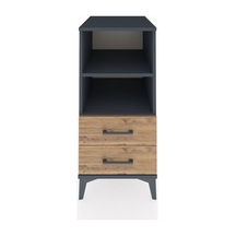 Kronos Komodin 2 Raflı 2 Çekmeceli 44x59x96 Antrasit-çam Antrasit