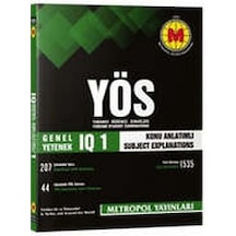 Metropol Yayınları Yös Iq Konu Anlatımlı 1