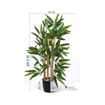 Yapay Çiçekçiniz Taş Detaylı Saksıda 60 Cm Yapay Bambu Ağacı H