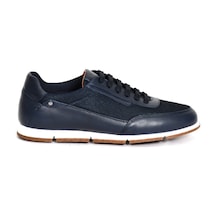 Tuna Hakiki Deri/tekstil Lacivert Erkek Sneaker Ayakkabı - 241336 Lacivert