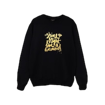 Dıamond Baskılı Sweatshirt Siyah Dıamond Baskılı Sweatshirt Siyah