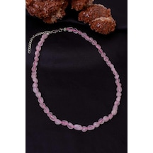 Pembe Kuvars Taşı Kolye 26223439