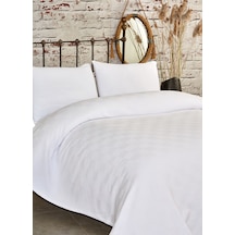 Komfort Home Tek Kişilik Dama Desen %100 Pamuk Pike / Beyaz