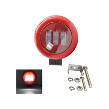 Sis Lambası Yuvarlak Off Road Spot 3 Led Kırmızı Çerçeveli