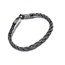 1000 Ayar Kazaziye Gümüş Bileklik Unisex N11.2197