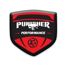 Stıcker Seti Punısher 3d Damla 2 Li Oto Sticker Logo 02