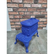 Flame Stove Fs-059m Nostalji Soba Mavi Renkli Komple Pik Döküm