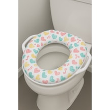 Taşınabilir Çocuk Klozet Adaptörü Kapağı Tuvalet Eğitim Oturağı Beyaz