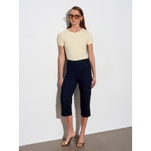 Dilvin 32637 Bisiklet Yaka T-shirt-açık Sarı