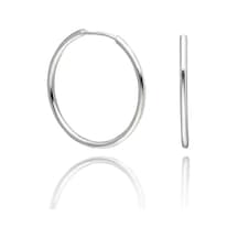 Kadın Gümüş Halka Küpe 20 Mm 925 Ayar Kupe-201
