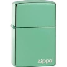 Zippo High Polish Green Logo Dizayn Çakmak Yeşil