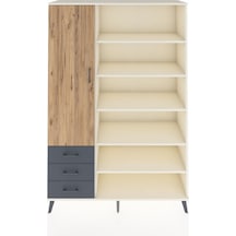 Hyperion Dolap 9 Raflı 3 Çekmeceli 3 Kapaklı 132x44x195 Aytaşı-çam/antrasit Atlas Çam/antrasıt