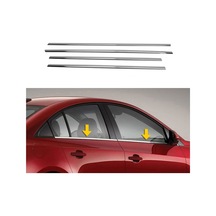 Volkswagen Bora Uyumlu 1998-2004 Krom Cam Çıtası 4 Parça Paslanmaz Çelik