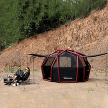 Aerogogo Dahili Pompalı Otomatik Şişirilebilir Kubbe Çadır - Dome Zt04-01 Kırmızı - Siyah