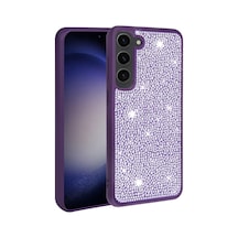 Zore Galaxy S23 Uyumlu Parlak Taşlı Tasarım Nvth Ston Kılıf-derin Mor