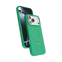 Gld-spt- Newface Apple Uyumlu iPhone 17 Pro Regal Magsafe Standlı Kapak - Yeşil
