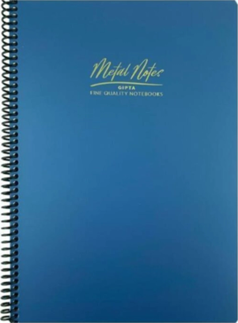 Metal Notes A4 Spiralli Defter Kapak Çizgili 80 Yaprak Karışık