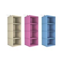 4 Katlı Dolap Içi Düzenleyici 4 Gözlü Organizer/düzenleyici Siyah Çizgili Kumaş Diğer