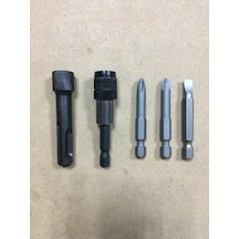 Master Sds Plus Adaptör Bits Adaptör ve Uç Yıldız Seti 5 Parça