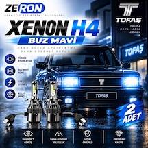 Tofaş Xenon H4 Buz Mavi Led Far Ampulü 12v - 2 Adet Yüksek Aydınlatma Kolay Montaj