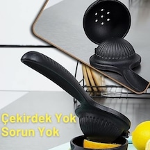 Döküm Limon Sıkacağı Siyah Metal Narenciye Sıkacağı - Manuel Limon Mandalina Ve Portakal Sıkacağı - Limon Presi Büyük Boy Sıkacak - Metal El Limon Sıkacağı