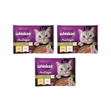 Whiskas Pouch Pure Delight Jöle İçinde Tavuklu Ve Somonlu Yetişkin Kedi Konservesi 12x85 Gr