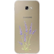 Samsung Galaxy A7 2017 Uyumlu Lavanta Çiçek Tasarımlı Baskılı Silikon Kılıf Renkli