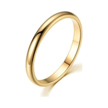 Chavin 2Mm Söz Nişan Gold Ip Kap. Bayan Erkek Çelik Yüzük Eh23Sr Altın