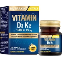 D3k2 120 Tablet - 1000 Iu D3 Vitamini, 25 Mcg K2 Vitamini