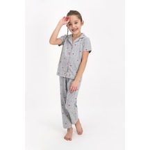 Rolypoly Cherry Grimelanj Kız Çocuk Gömlek Pijama Takımı 5274-26834