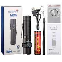 Trustfire Mc5 Manyetik Şarjlı Fener 3300 Lümen Siyah