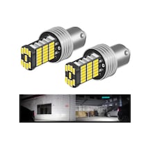 Sisa Ba15S 1156 P21W 45 Led Geri Vites Sinyal Stop Ampulü 2 Adet 1 Takım Beyaz