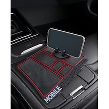 Araç Konsolu Telefon Standlı Silikon Organizer Mat Uczznumaratorpad-5