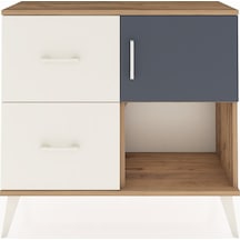 Arges Şifonyer Tek Raflı 2 Çekmeceli Tek Kapaklı 88x30x80 Çam-antrasit/aytaşı Antrasit/aytaşı