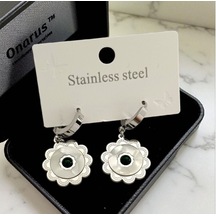 Kadın Sedef Taşlı Çelik Küpe 9066