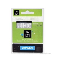 Dymo D1 Şeffaf/Beyaz Yedek Şerit 24Mm X 7Mt 53720