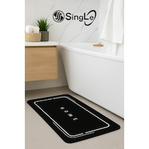 1 Adet 40 60 Cm Banyo Paspası Kaymaz Tabanlı Su Emici Yapı Kare