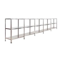 Çelikrafburada 3 Katlı 5 Li Bitişik Çelik Galvaniz Arşiv Rafı Depo Rafı Kiler Rafı 43x93x150 Dx51 Kalite Gümüş