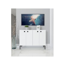 Ayça 100cm Konsol Çok Amaçlı Dolap Ayakkabılık Beyaz- Beyaz Beyaz-beyaz