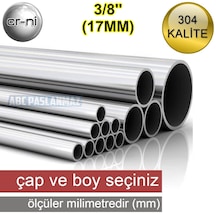 Çap: 17mm 3/8'' Paslanmaz Çelik Boru Krom 304 Kalite