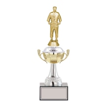 Odak Kupa - Figürlü Kupalar - Judo / Karate Figürlü Kupalar Fg-046 B - 33 Cm Altın - Beyaz