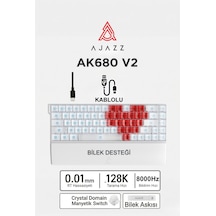 Ak680v2 Manyetik Switch Rapid Trigger 8000hz Klavye-128k Scan Rate-bilek Askısı