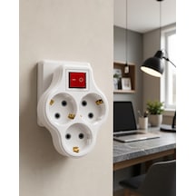 Kablosuz 3 Çıkışlı Duvar Priz Çoğaltıcı Uczzdlyn3luanahtarlıgolyat-3 Diğer